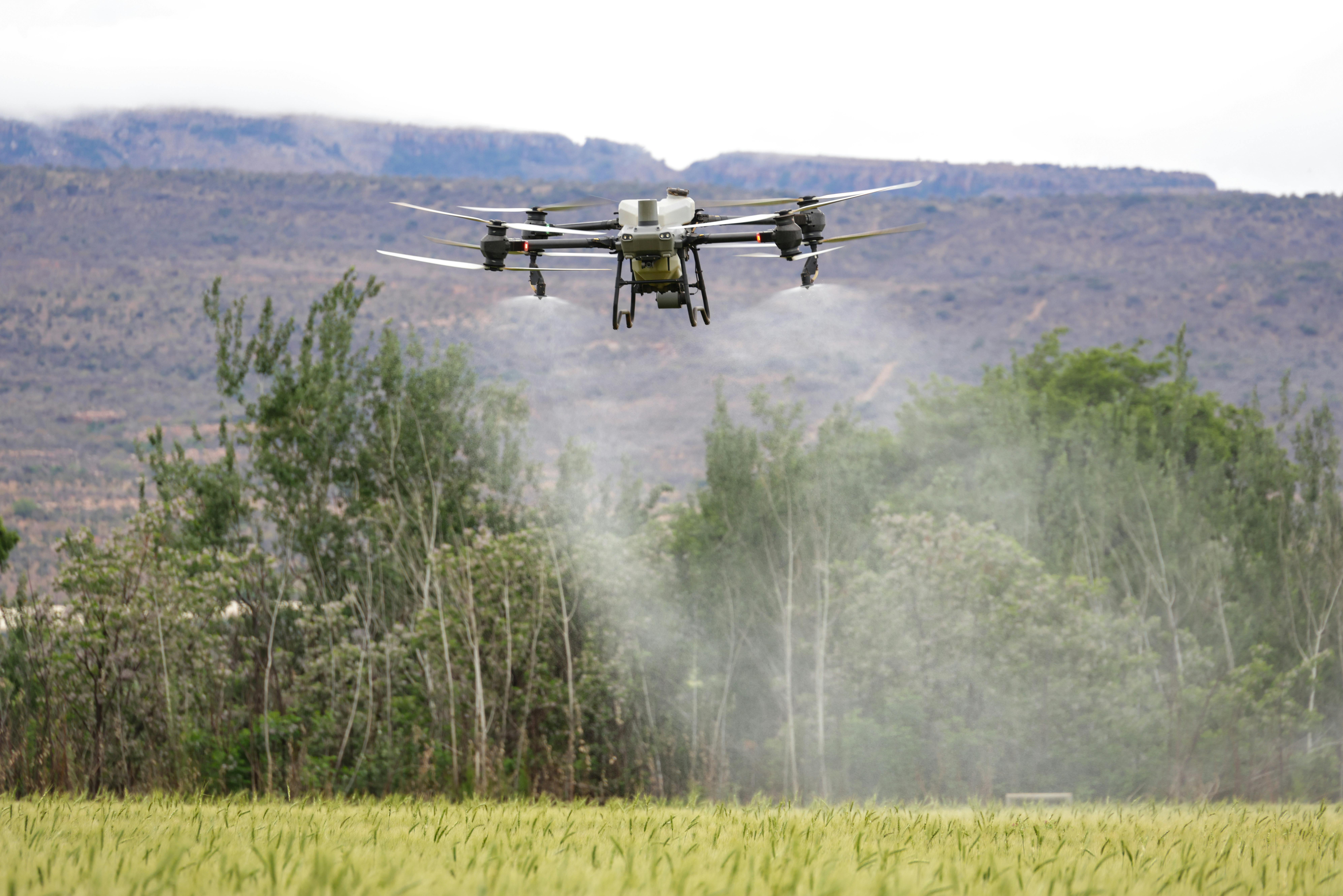 Drone pulverizando